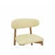 Καρέκλα "UBENE" από rubberwood/pu σε καρυδί/μπεζ χρώμα 46x58x79