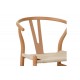 Καρέκλα "WISHBONE" από rubberwood/σχοινί σε χρώμα φυσικό 60x51x80