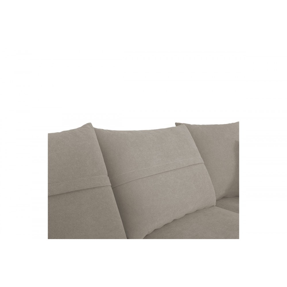 Γωνιακός καναπές "MONTANA" αριστερή γωνία από ύφασμα σε ανοιχτό γκρι χρώμα 275x215x93