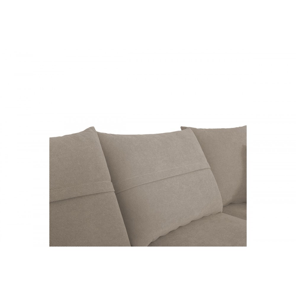 Γωνιακός καναπές "MONTANA" αριστερή γωνία από ύφασμα σε γκρι/μπεζ χρώμα 275x215x93