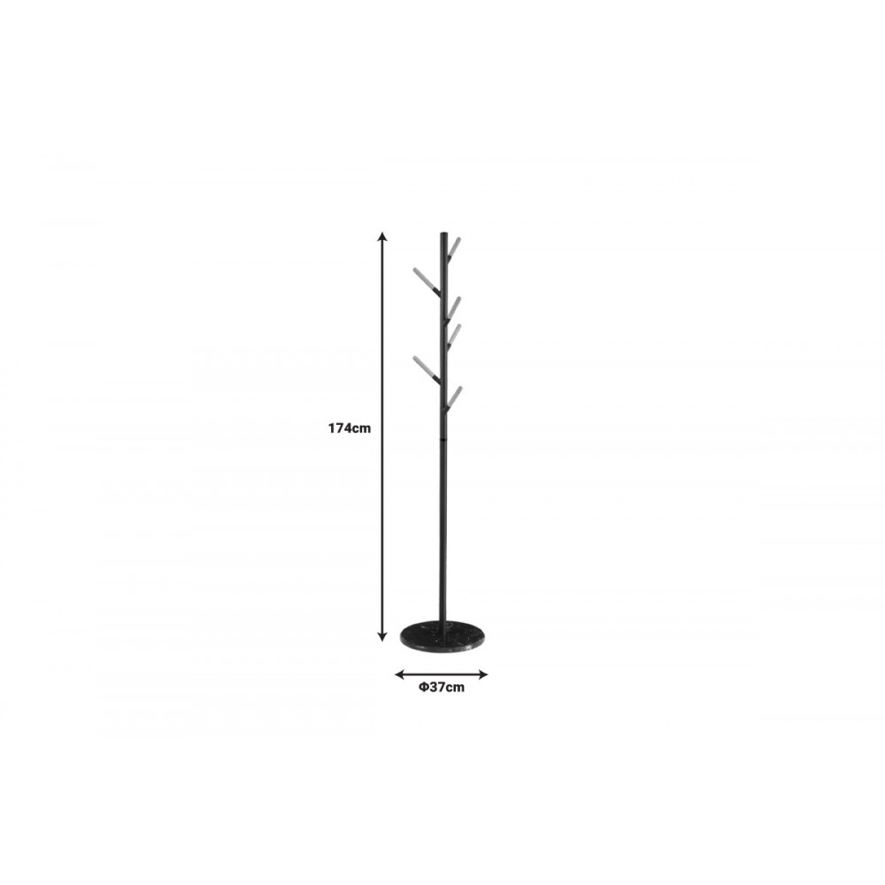 Καλόγερος "PONZIELE" από μέταλλο σε μαύρο χρώμα Φ37x174