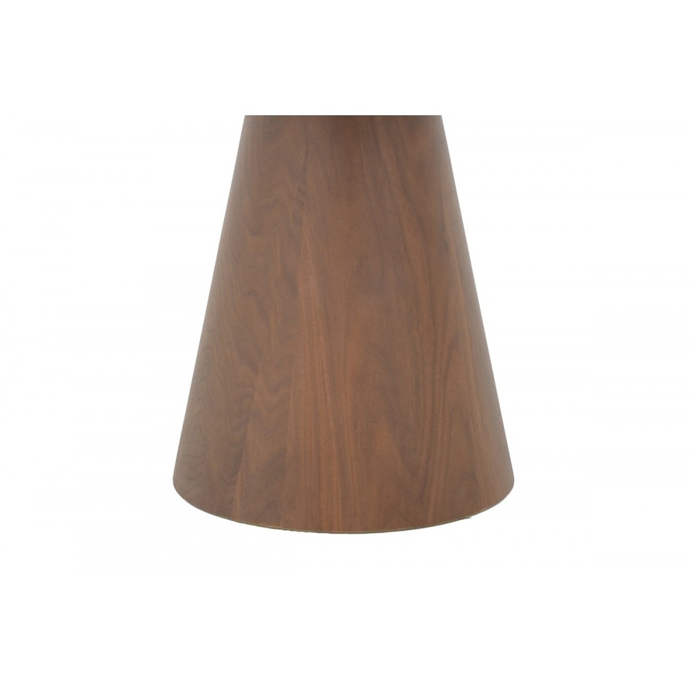 Βοηθητικό τραπέζι "KAYANO" από mdf σε καρυδί χρώμα Φ45x50