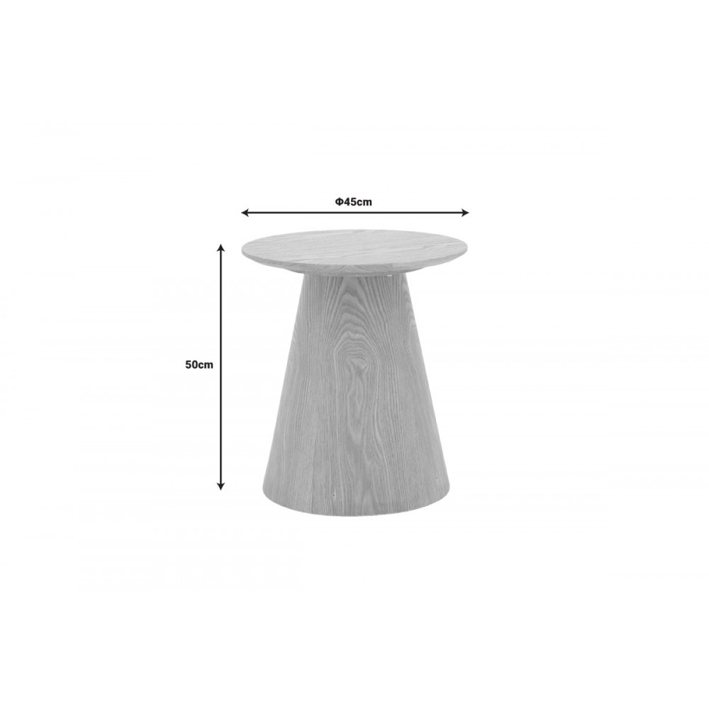 Βοηθητικό τραπέζι "KAYANO" από mdf σε καρυδί χρώμα Φ45x50