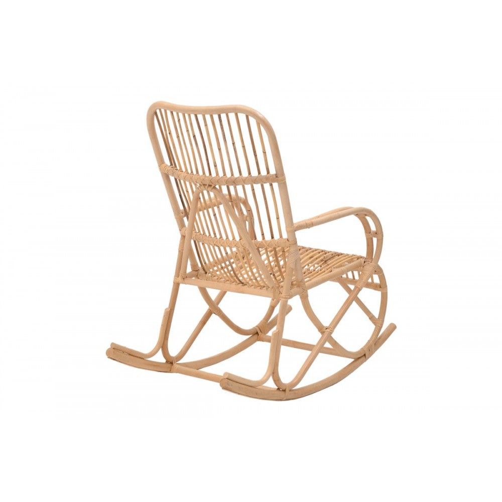 Κουνιστή πολυθρόνα "CORMENY" από pe rattan σε φυσικό χρώμα 108x71x103