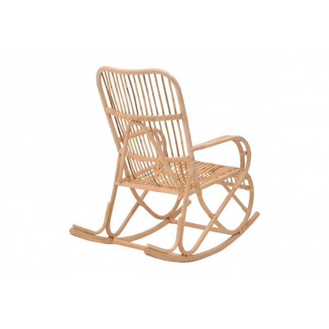 Κουνιστή πολυθρόνα "CORMENY" από pe rattan σε φυσικό χρώμα 108x71x103