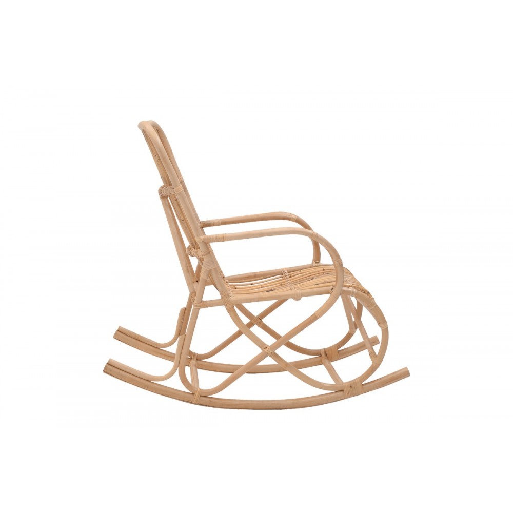 Κουνιστή πολυθρόνα "CORMENY" από pe rattan σε φυσικό χρώμα 108x71x103