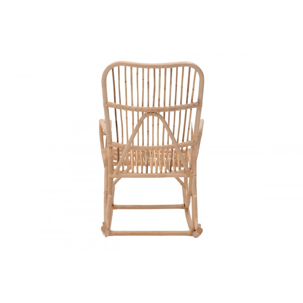 Κουνιστή πολυθρόνα "CORMENY" από pe rattan σε φυσικό χρώμα 108x71x103