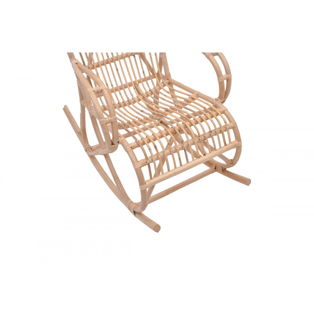 Κουνιστή πολυθρόνα "CORMENY" από pe rattan σε φυσικό χρώμα 108x71x103