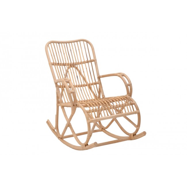 Κουνιστή πολυθρόνα "CORMENY" από pe rattan σε φυσικό χρώμα 108x71x103