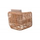 Πολυθρόνα "FAJOLE" από pe rattan σε φυσικό χρώμα 86x86x66