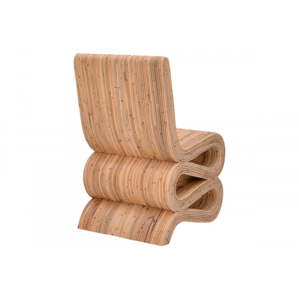 Καρέκλα "FAVORSY" από pe rattan σε φυσικό χρώμα 65x52x90