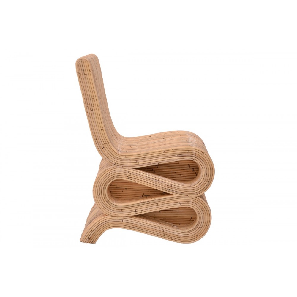 Καρέκλα "FAVORSY" από pe rattan σε φυσικό χρώμα 65x52x90