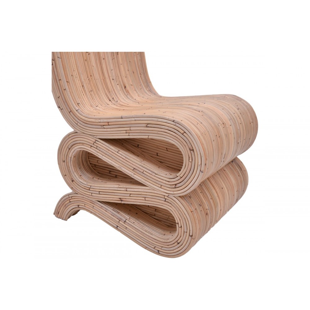 Καρέκλα "FAVORSY" από pe rattan σε φυσικό χρώμα 65x52x90