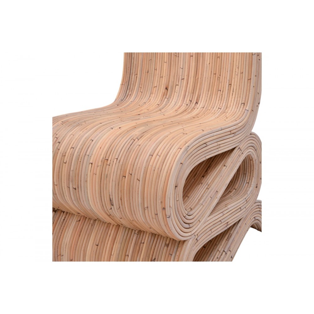 Καρέκλα "FAVORSY" από pe rattan σε φυσικό χρώμα 65x52x90