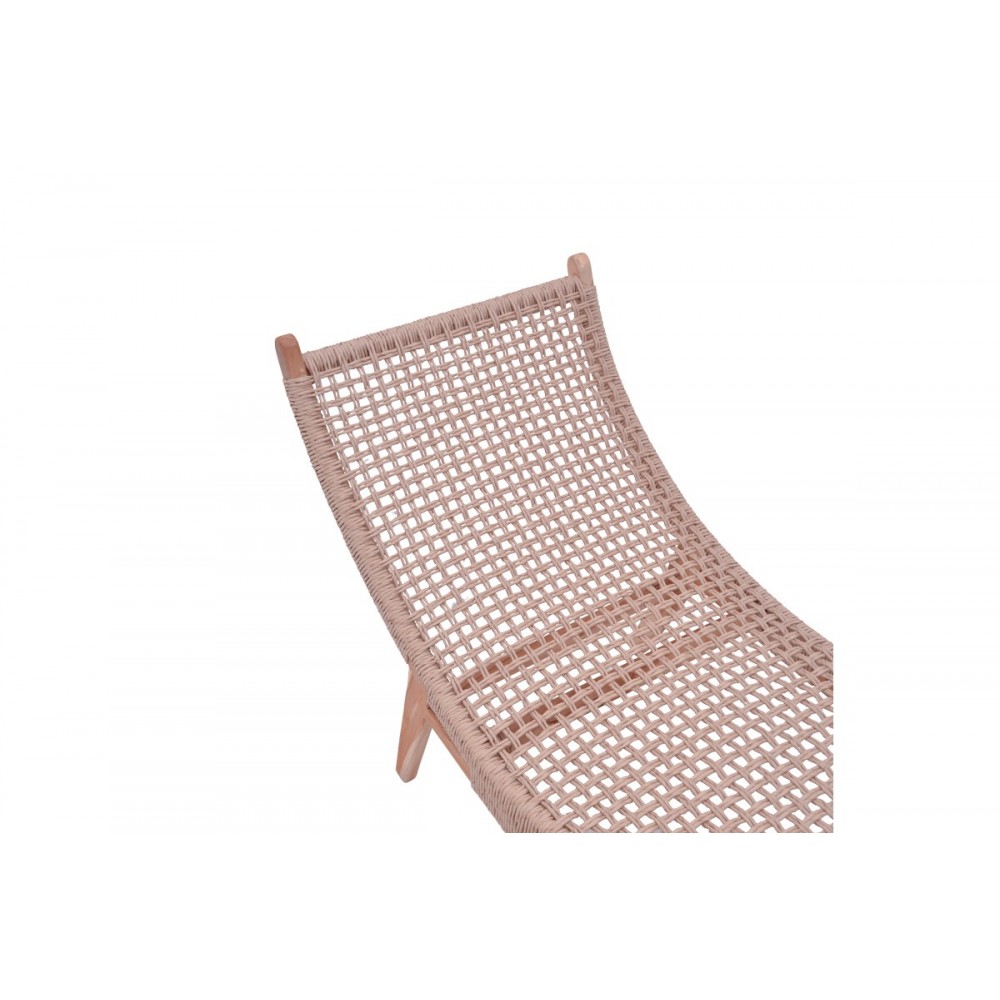 Ξαπλώστρα "REBELISE" από ξύλο/σχοινί σε φυσικό χρώμα 60x180x85