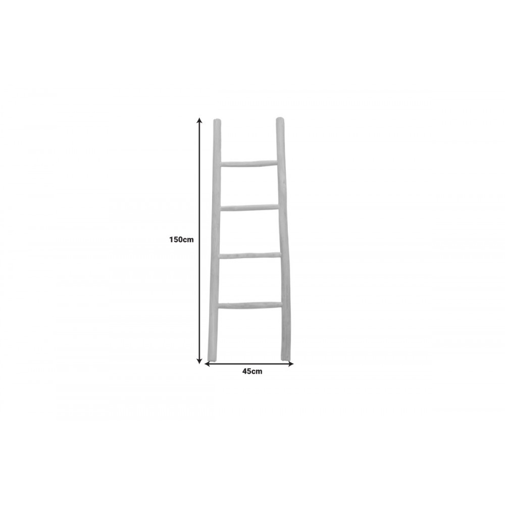 Σκάλα "MORJEVE" από ξύλο σε φυσικό χρώμα 45x6x150