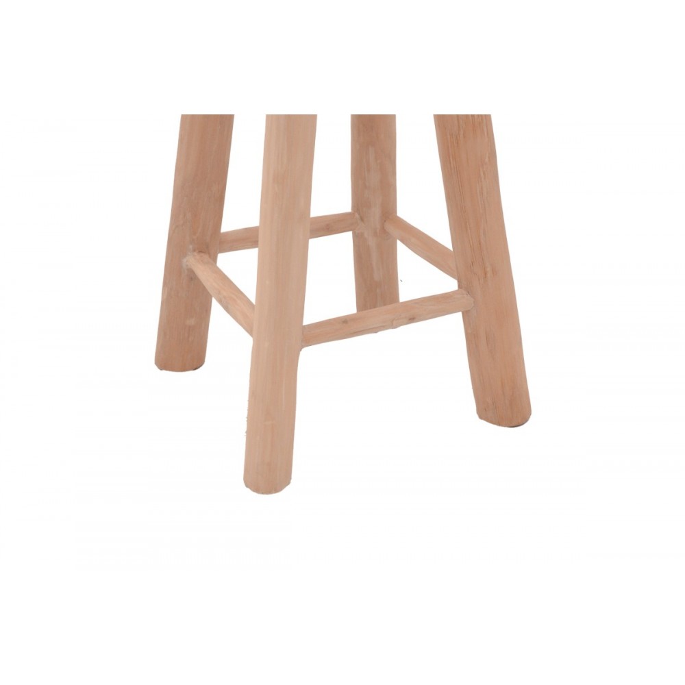 Σκαμπό "CHARLOCE" από ξύλο σε φυσικό χρώμα Φ35x62