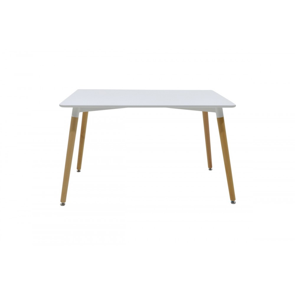 Τραπεζαρία 5τμχ "AURORA-NATALI" pp/mdf σε λευκό/φυσικό χρώμα 120x80x76