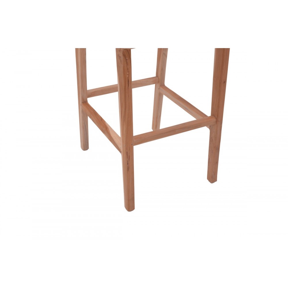 Σκαμπό μπαρ "SPONZE" από ξύλο/rattan σε φυσικό χρώμα 40x47x89