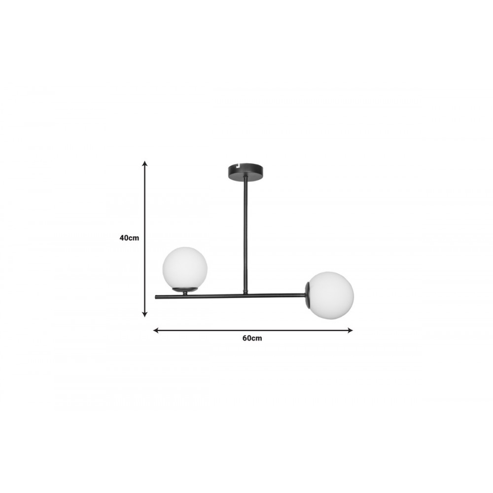 Φωτιστικό δίφωτο "OPEDRO" από μέταλλο σε χρυσό χρώμα 60x30x40