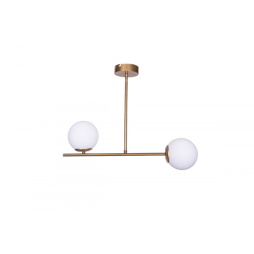 Φωτιστικό δίφωτο "OPEDRO" από μέταλλο σε χρυσό χρώμα 60x30x40