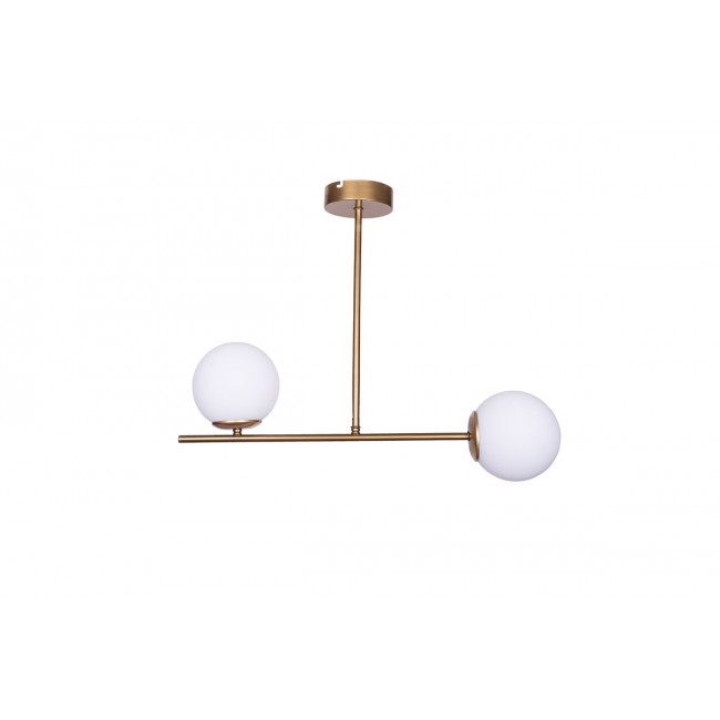 Φωτιστικό δίφωτο "OPEDRO" από μέταλλο σε χρυσό χρώμα 60x30x40