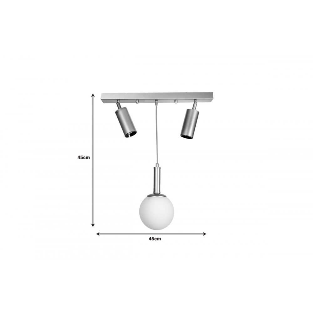 Φωτιστικό οροφής "BARTEN" από μέταλλο σε χρυσό χρώμα 45x30x45