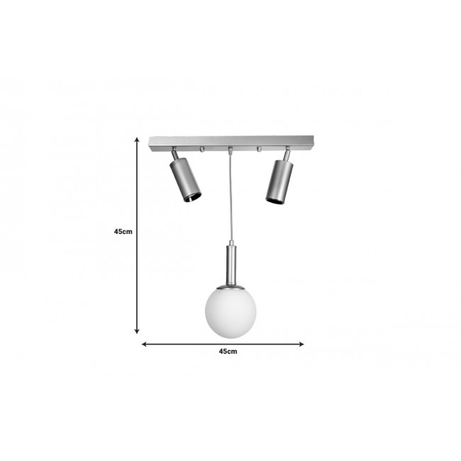 Φωτιστικό οροφής "BARTEN" από μέταλλο σε χρυσό χρώμα 45x30x45