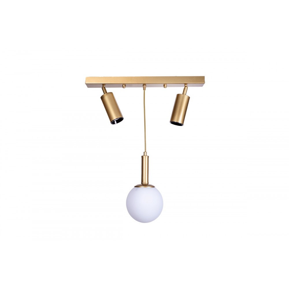 Φωτιστικό οροφής "BARTEN" από μέταλλο σε χρυσό χρώμα 45x30x45
