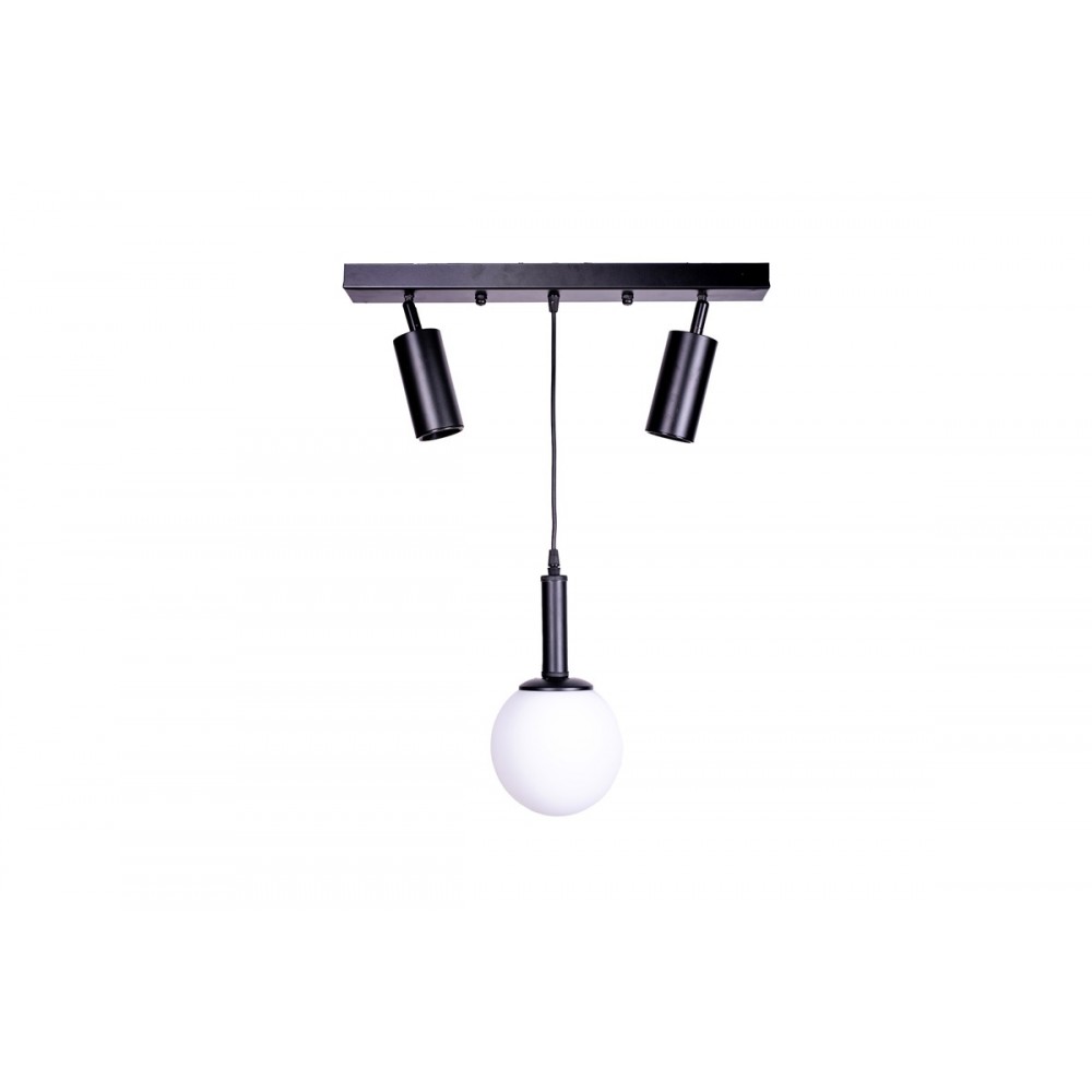 Φωτιστικό οροφής "BARTEN" από μέταλλο σε μαύρο χρώμα 45x30x45