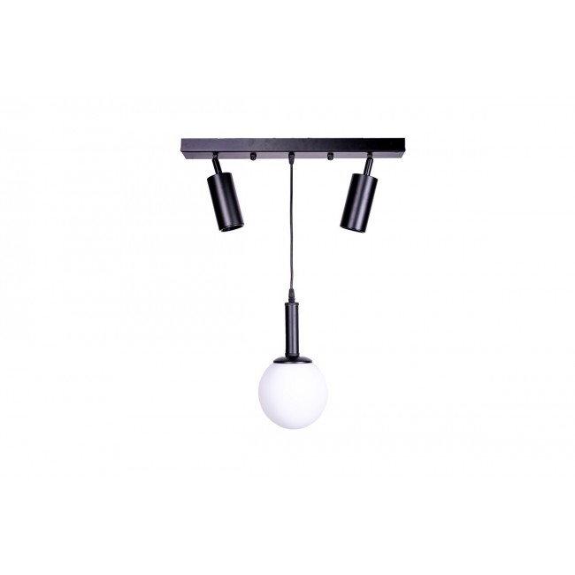 Φωτιστικό οροφής "BARTEN" από μέταλλο σε μαύρο χρώμα 45x30x45