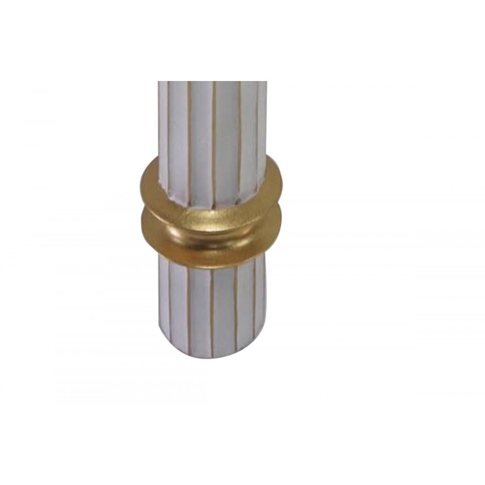 Διακοσμητικό βάζο δαπέδου "BRUNA" από μέταλλο σε χρυσό/λευκό χρώμα Φ15.2x76.5