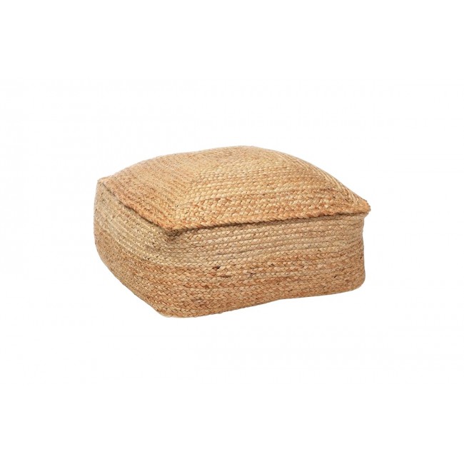 Σκαμπό "IORDA" από γιούτα σε φυσικό χρώμα Φ45x40