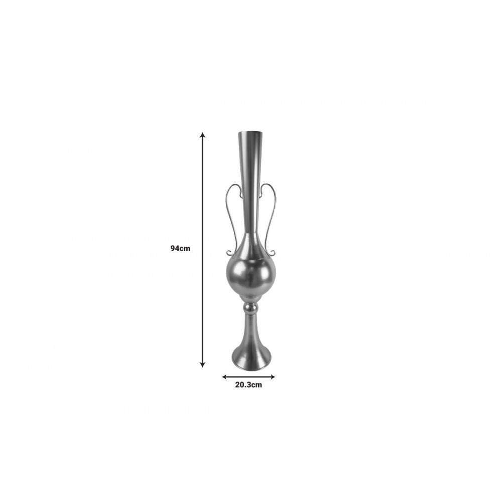 Διακοσμητικό βάζο δαπέδου "HRA" από μέταλλο σε χρυσό χρώμα Φ20.3x94