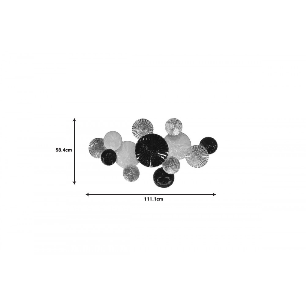 Διακοσμητικό τοίχου "FAIM" από μέταλλο σε χρυσό/μαύρο χρώμα 111.1x5.7x58.4
