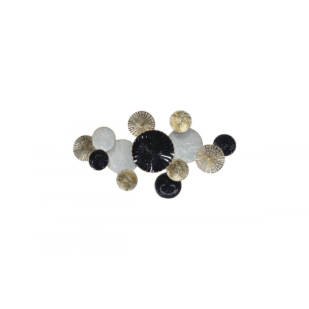 Διακοσμητικό τοίχου "FAIM" από μέταλλο σε χρυσό/μαύρο χρώμα 111.1x5.7x58.4