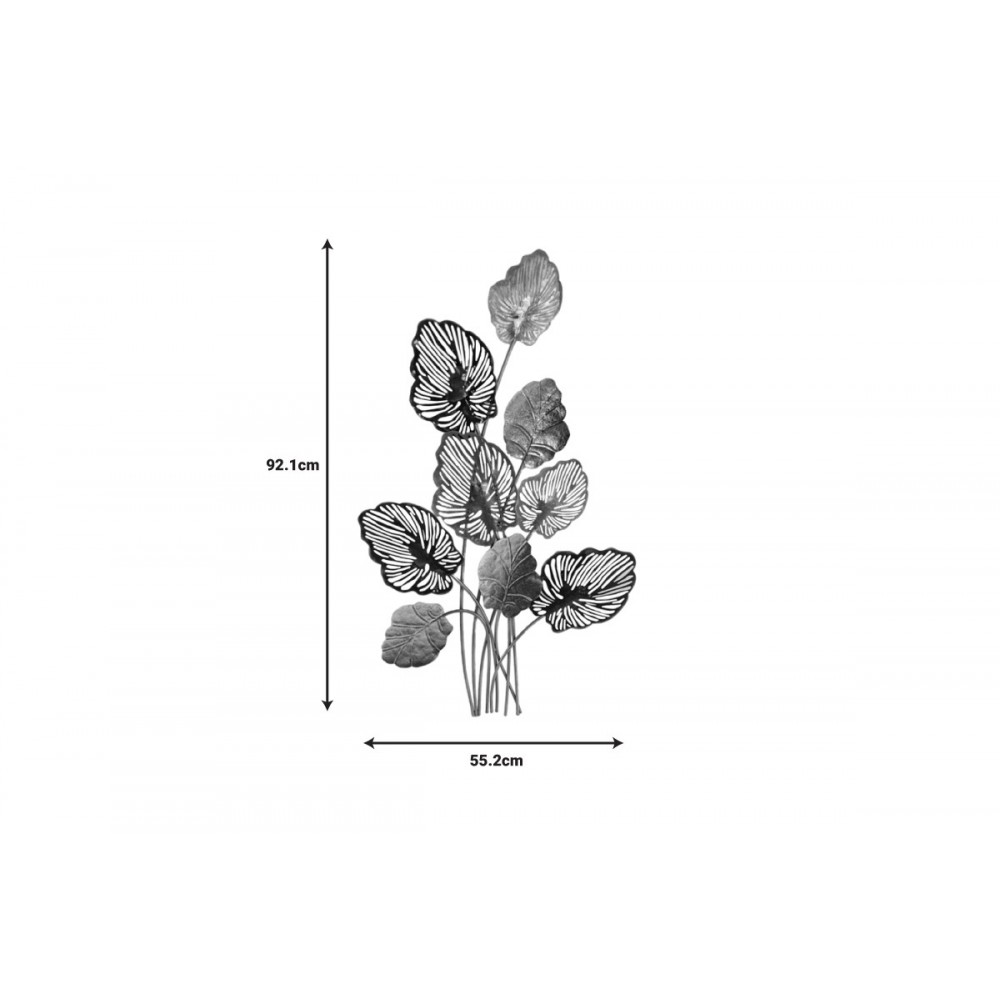 Διακοσμητικό τοίχου "IRIDA" από μέταλλο πολύχρωμο 55.2x2.5x92.1