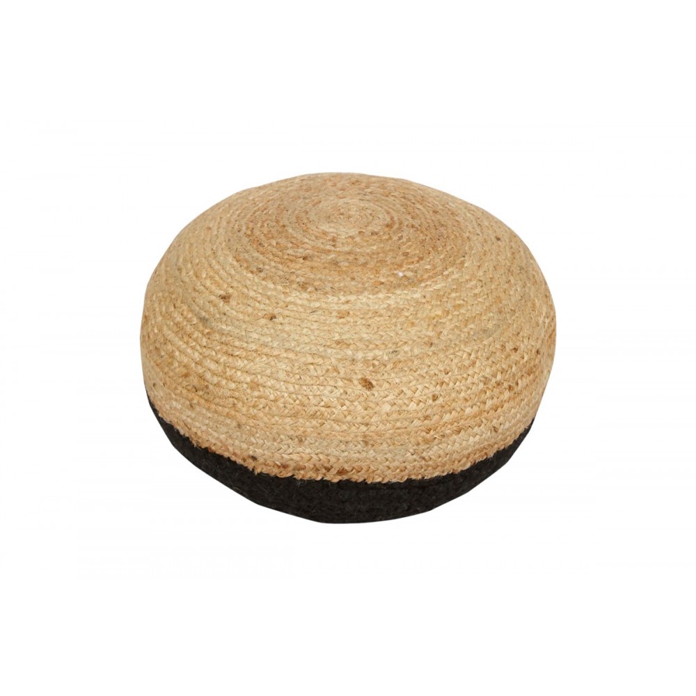 Σκαμπό "BRANA" από γιούτα σε φυσικό χρώμα Φ40x30