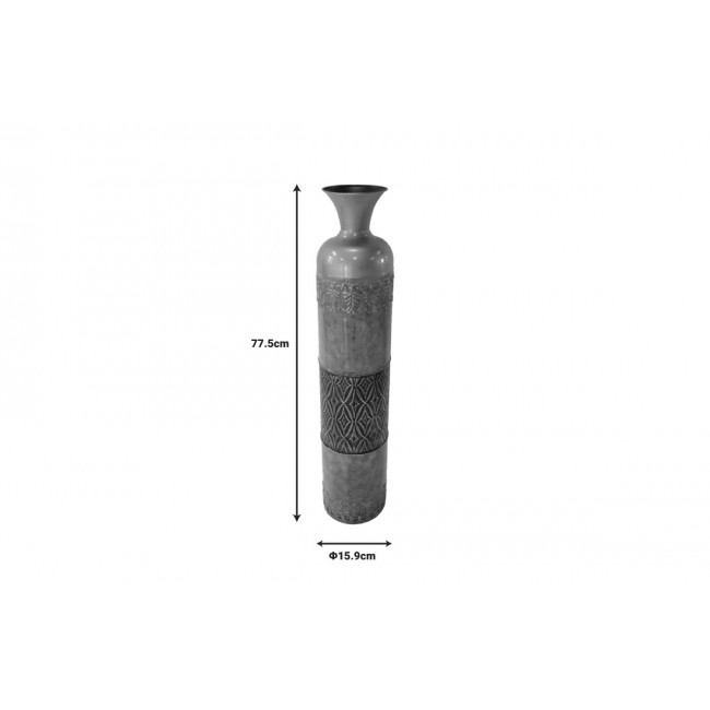 Διακοσμητικό βάζο δαπέδου "ANCIAN" από μέταλλο πολύχρωμο Φ15.9x77.5