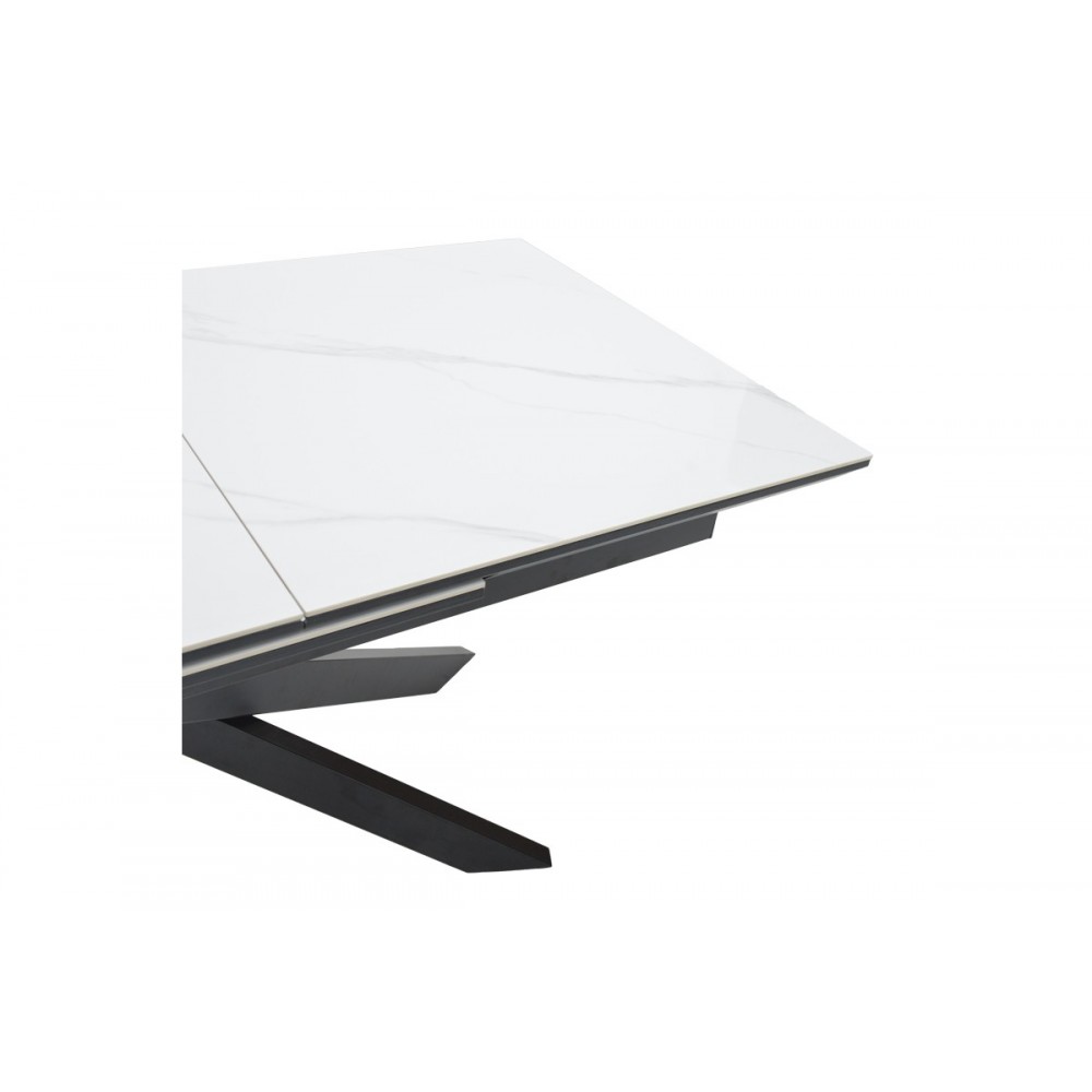 Τραπέζι "ROGEMI" από mdf/μέταλλο σε γκρι/μαύρο χρώμα 160/200x90x75