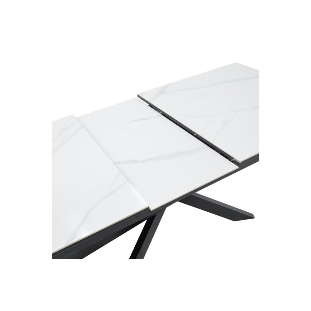 Τραπέζι "ROGEMI" από mdf/μέταλλο σε γκρι/μαύρο χρώμα 160/200x90x75