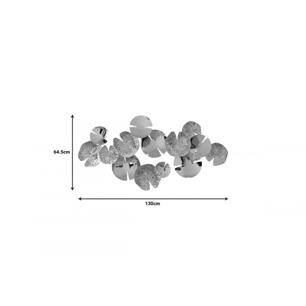 Διακοσμητικό τοίχου "LILY" από μέταλλο σε χρυσό χρώμα 130x64.5x6