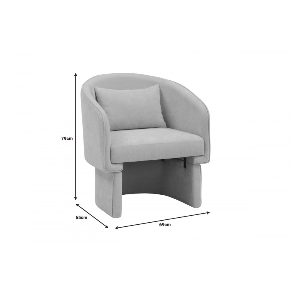 Πολυθρόνα "PLAYMOB" από ύφασμα σε μπεζ χρώμα 69x65x79