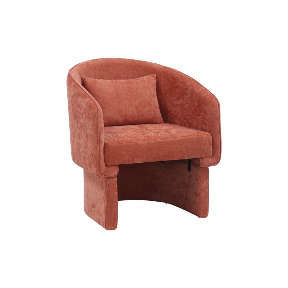 Πολυθρόνα "PLAYMOB" από ύφασμα σε κεραμιδί χρώμα 69x65x79