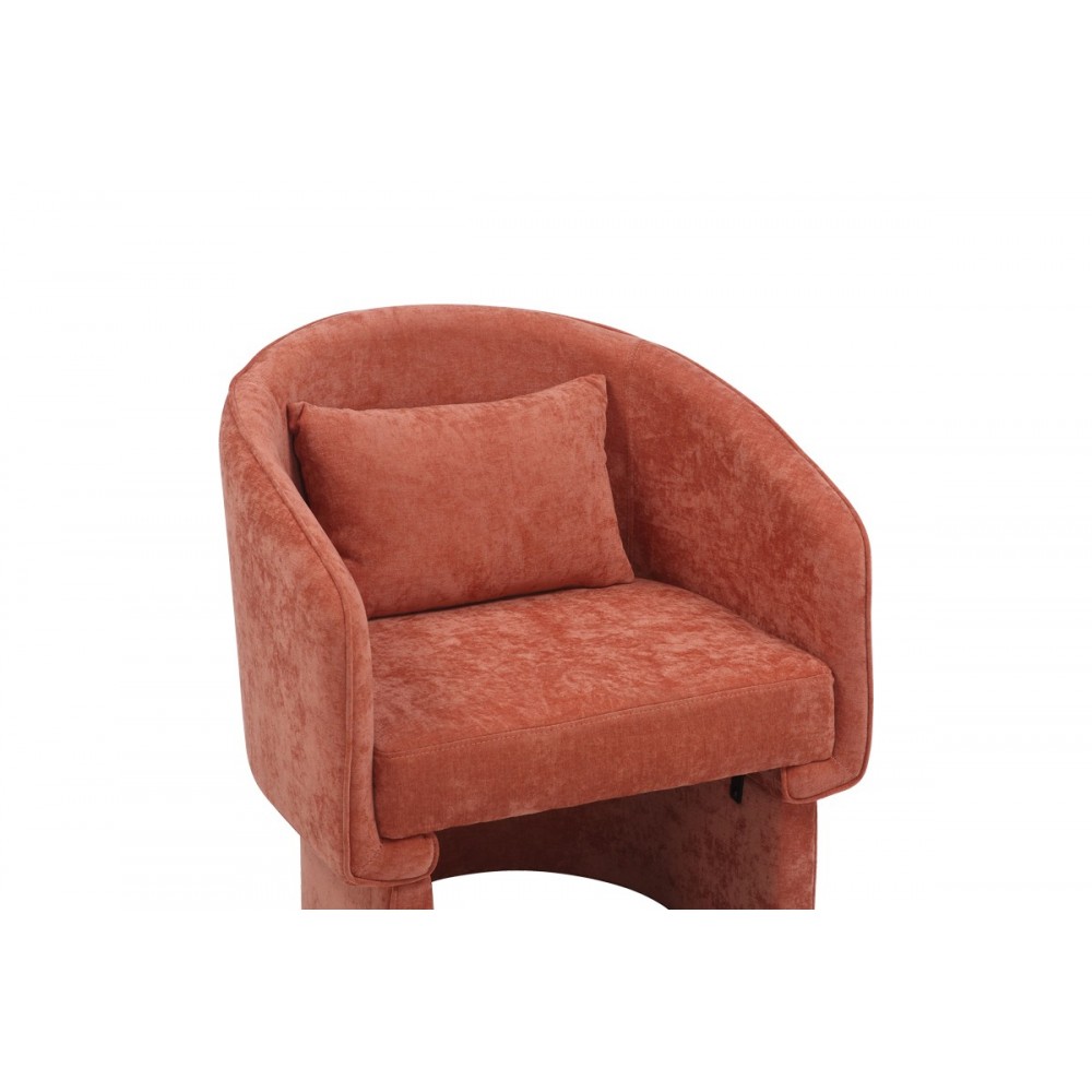 Πολυθρόνα "PLAYMOB" από ύφασμα σε κεραμιδί χρώμα 69x65x79