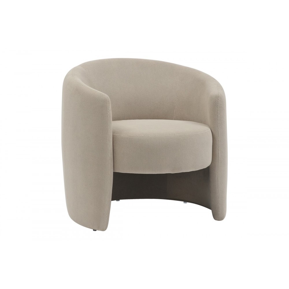 Πολυθρόνα "BARKEN" από ύφασμα σε μπεζ χρώμα 77x74.5x73