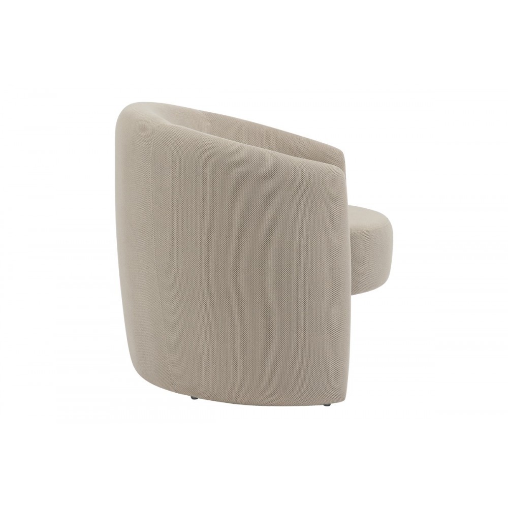 Πολυθρόνα "BARKEN" από ύφασμα σε μπεζ χρώμα 77x74.5x73
