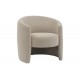 Πολυθρόνα "BARKEN" από ύφασμα σε μπεζ χρώμα 77x74.5x73