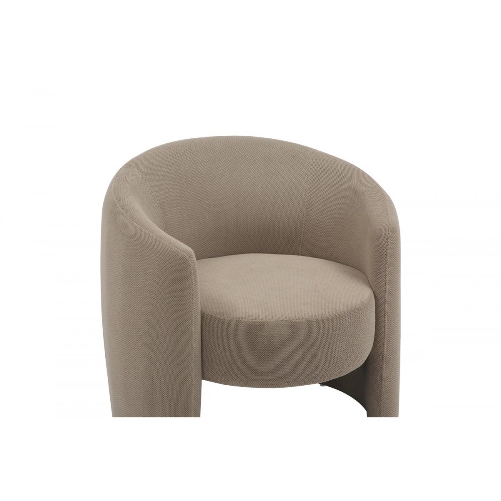 Πολυθρόνα "BARKEN" από ύφασμα σε γκρι/μπεζ χρώμα 77x74.5x73