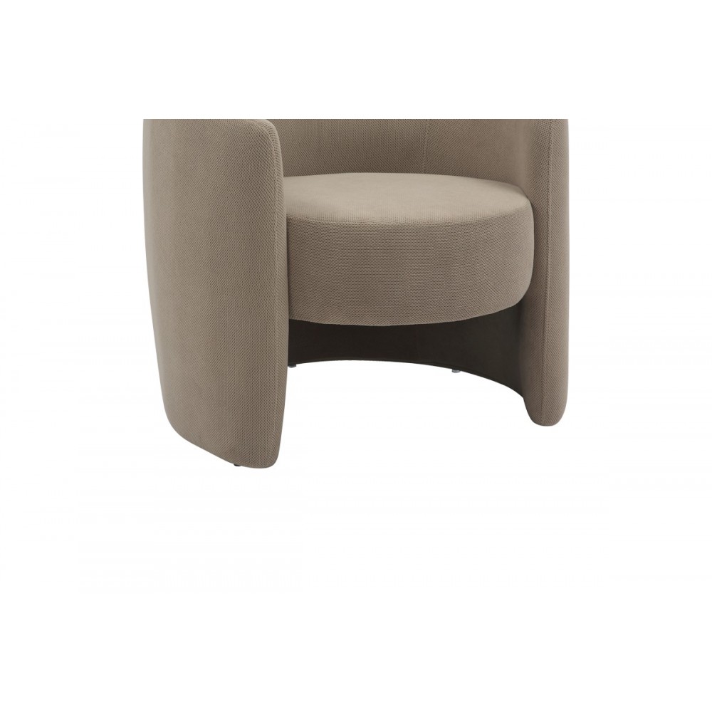 Πολυθρόνα "BARKEN" από ύφασμα σε γκρι/μπεζ χρώμα 77x74.5x73